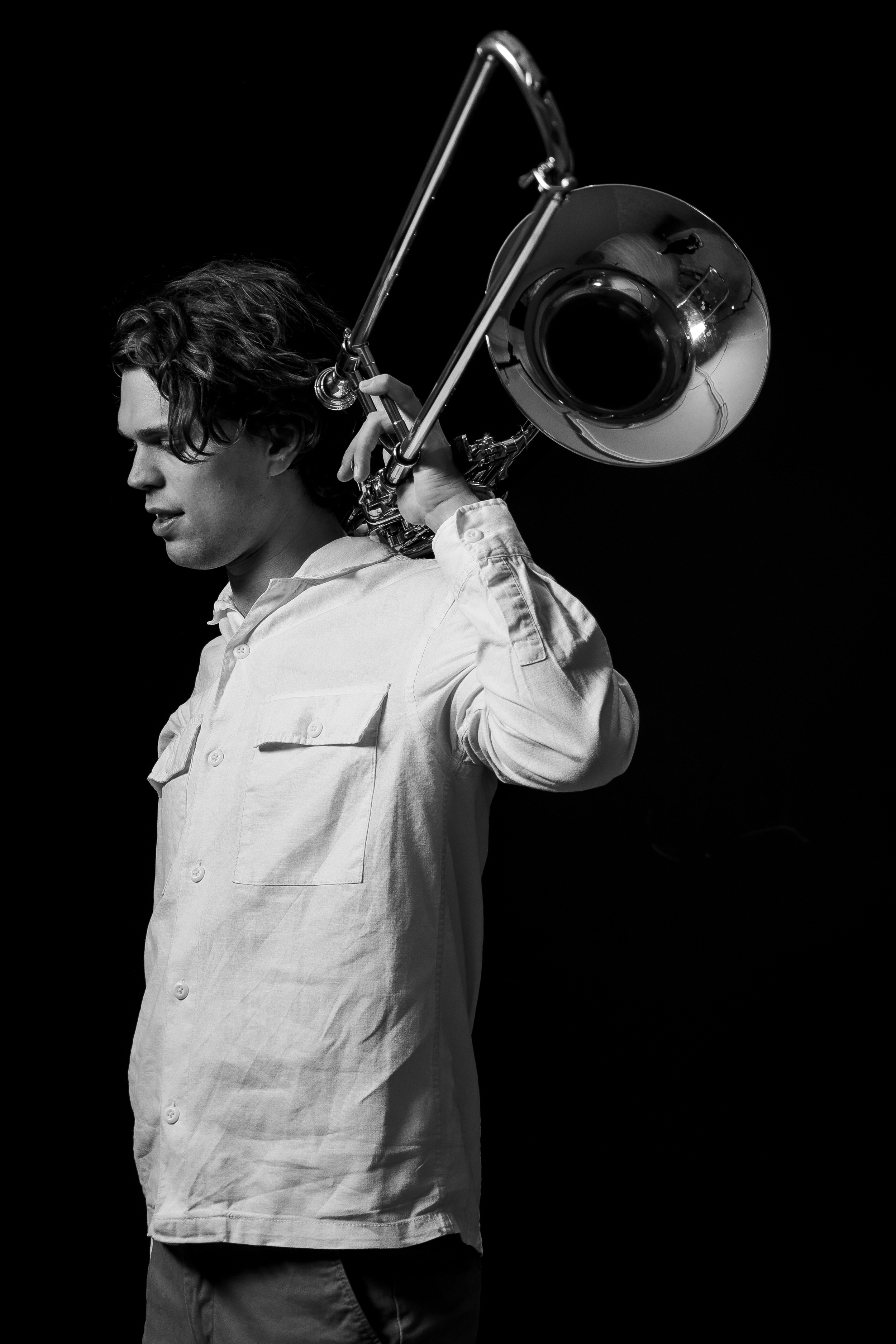 Jeroen Vermazeren with bass trombone and tuba